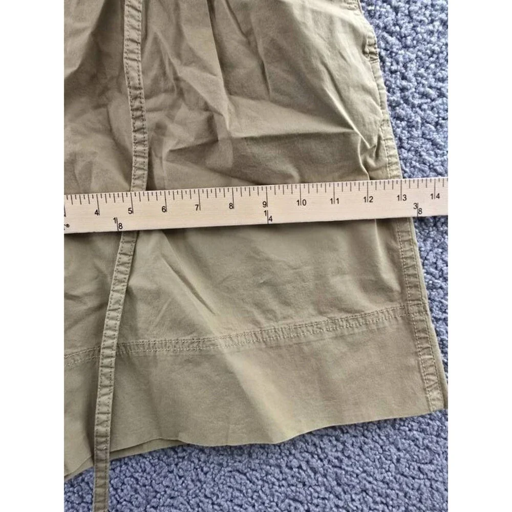 BOSS Orange High-Rise Baggy-Fit Shorts Women's 2 Beige Pleated Zip Hook & Bar
